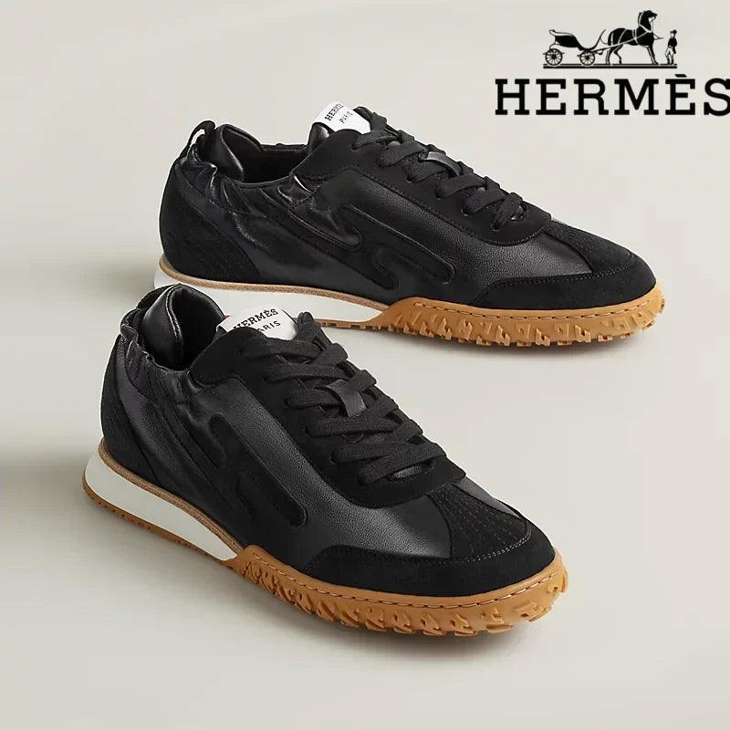 Herm¨¨s Jet Sneaker in All-Black Leather