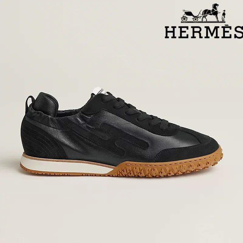 Herm¨¨s Jet Sneaker in All-Black Leather
