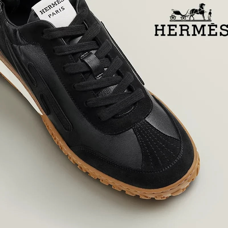 Herm¨¨s Jet Sneaker in All-Black Leather
