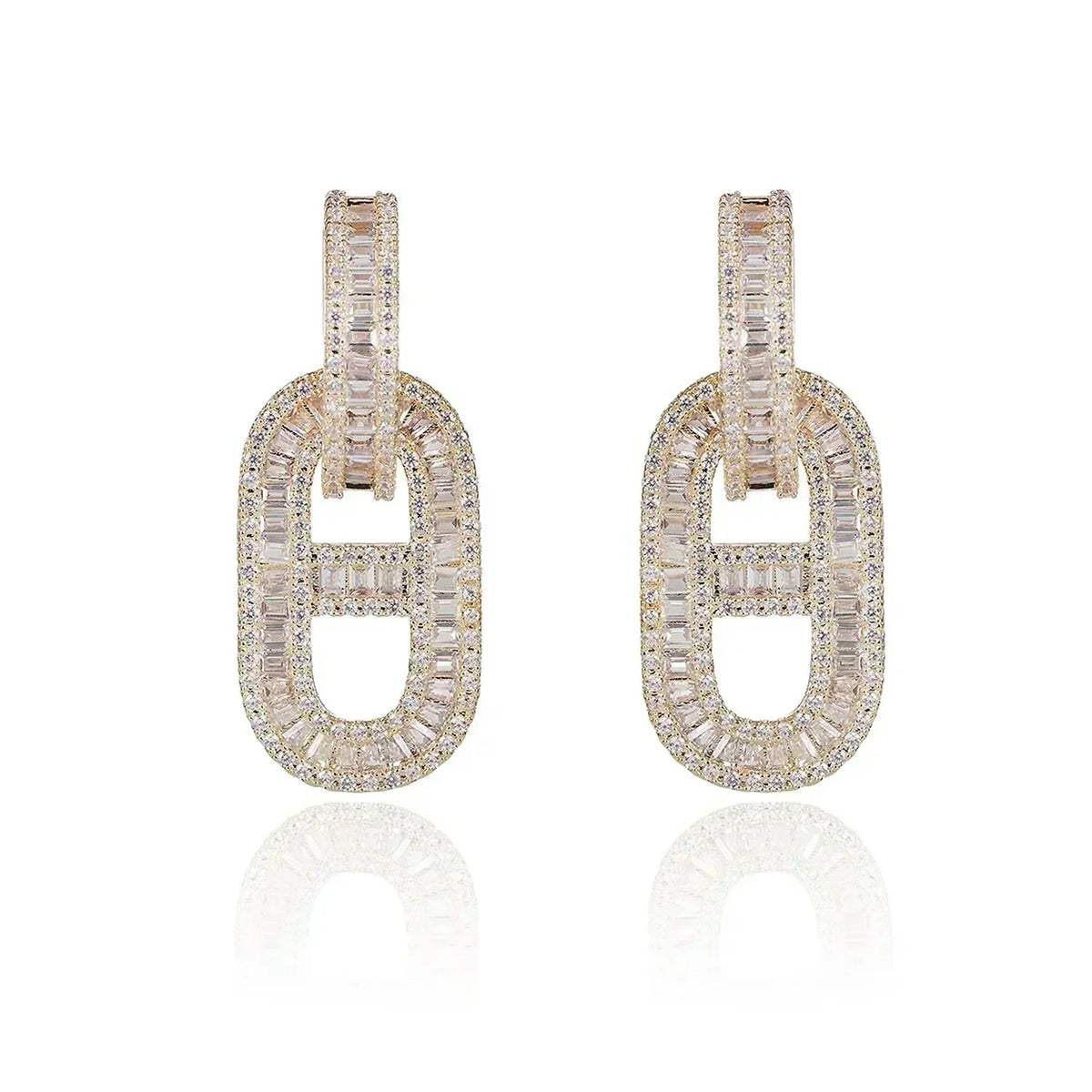 Hermes Diamonds 18K Gold Earrings