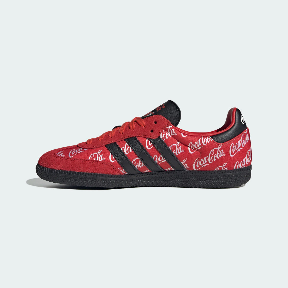 Adidas Originals ¨C Red / Black Coca-Cola Print Suede Casual Sneakers