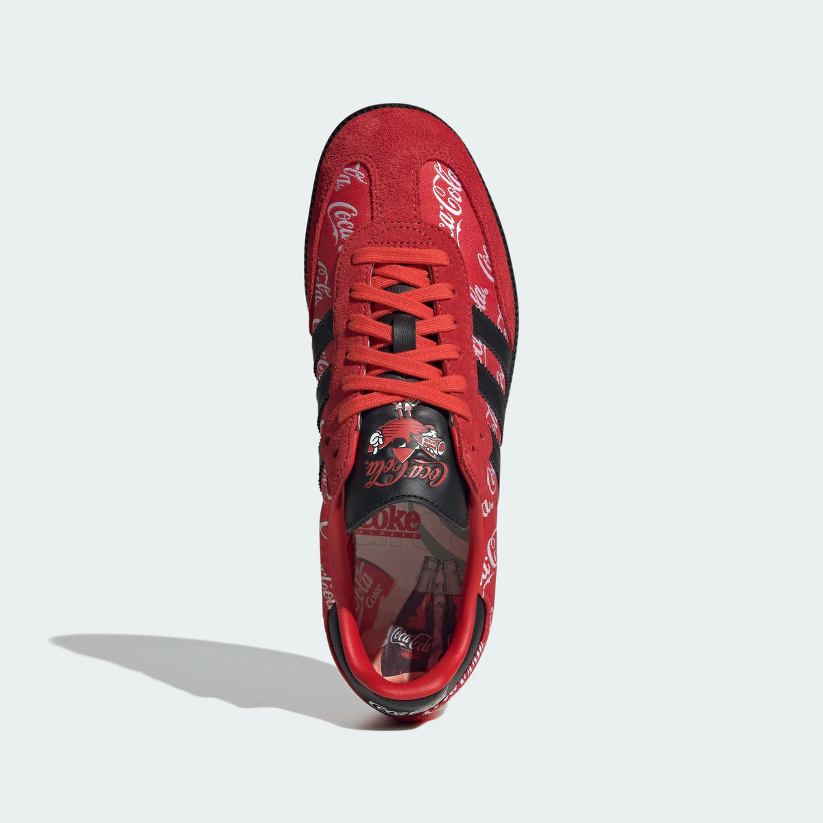 Adidas Originals ¨C Red / Black Coca-Cola Print Suede Casual Sneakers