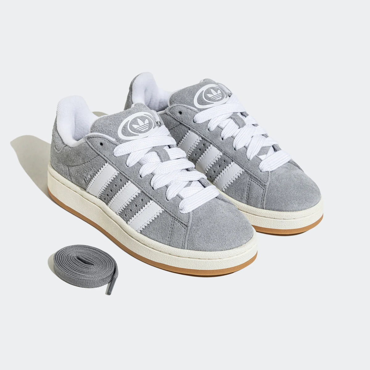 Adidas Originals ¨C Grey / White Suede Platform Casual Sneakers