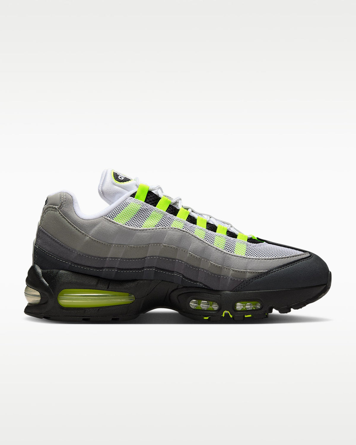 Nike Air Max 95 ¨C Grey / Volt Mesh Athletic Sneakers