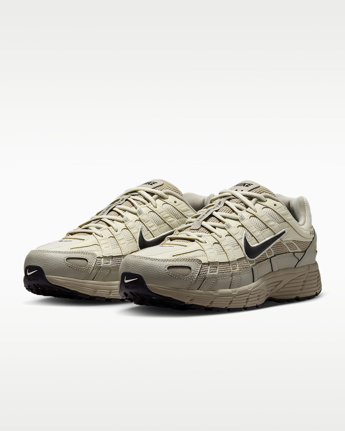 Nike P-6000 ¨C Beige / Cream / Black Mesh Athletic Sneakers