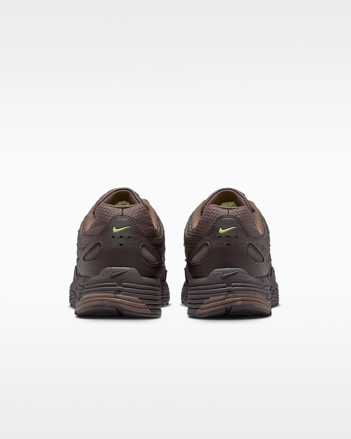Nike P-6000 ¨C Dark Brown / Yellow Mesh Athletic Sneakers