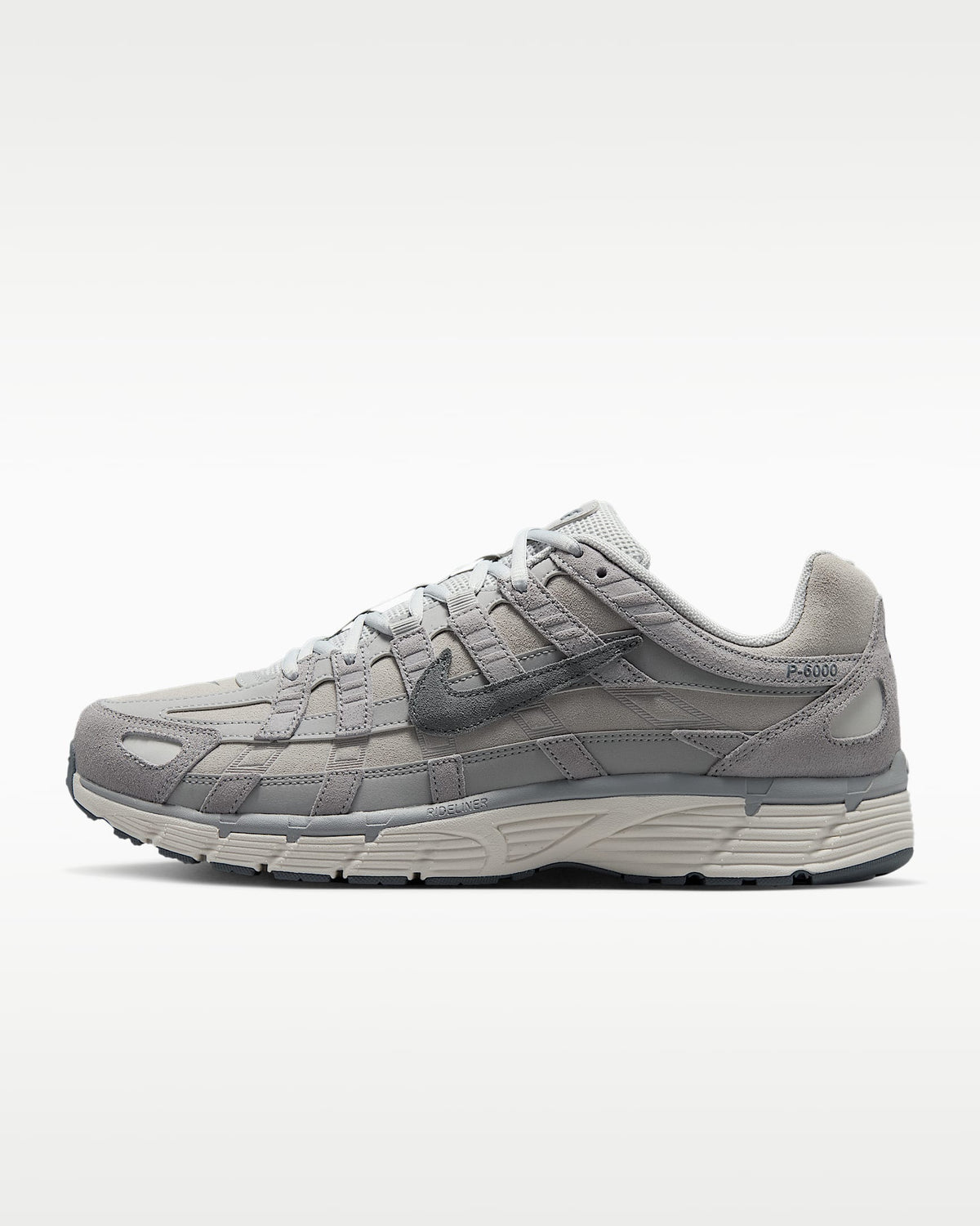 Nike P?6000 Full Grey Suede Mesh Athletic Sneakers