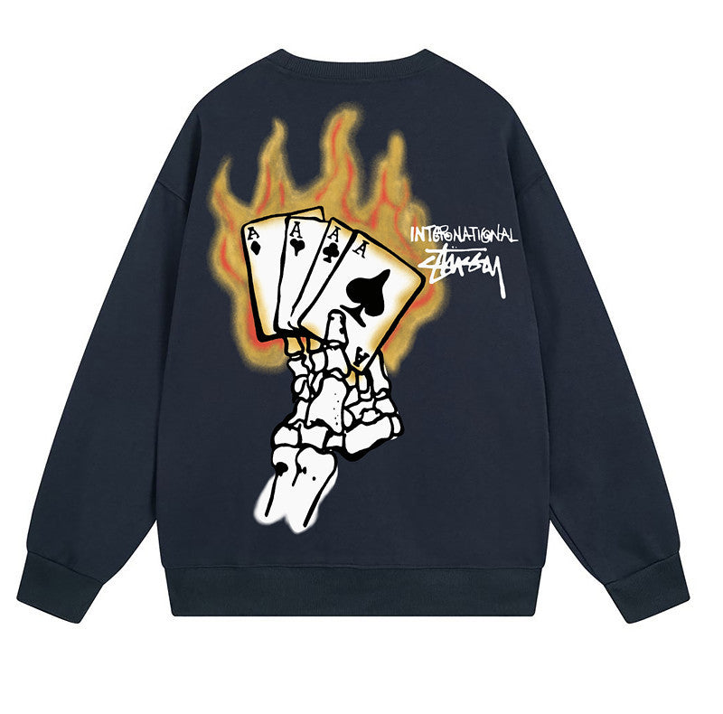 Stussy Sweatshirts Crew Neck Fleece Sweater