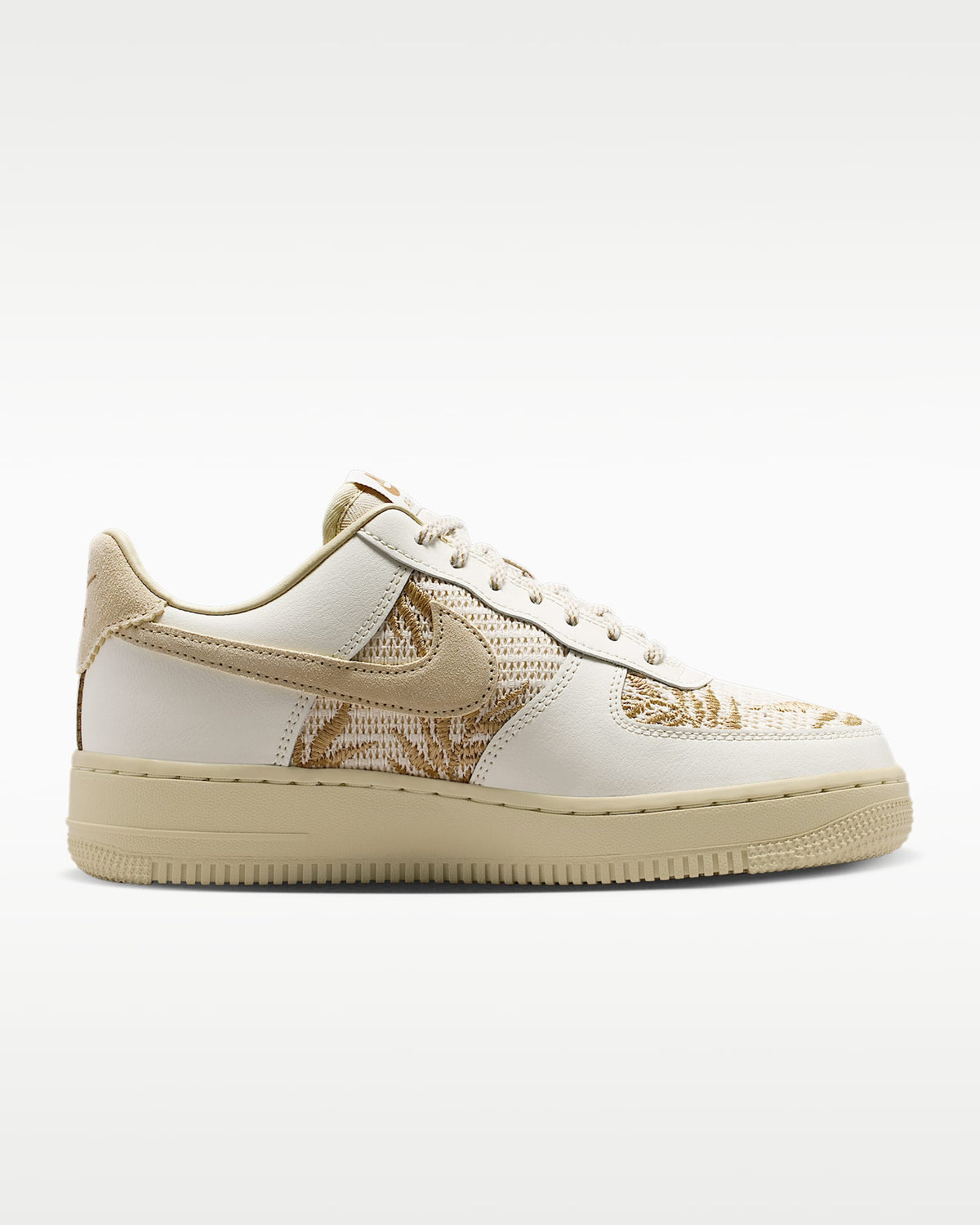 Nike Air Force 1 '07 Sail Beige Woven Embroidery Sneakers mens low top shoes
