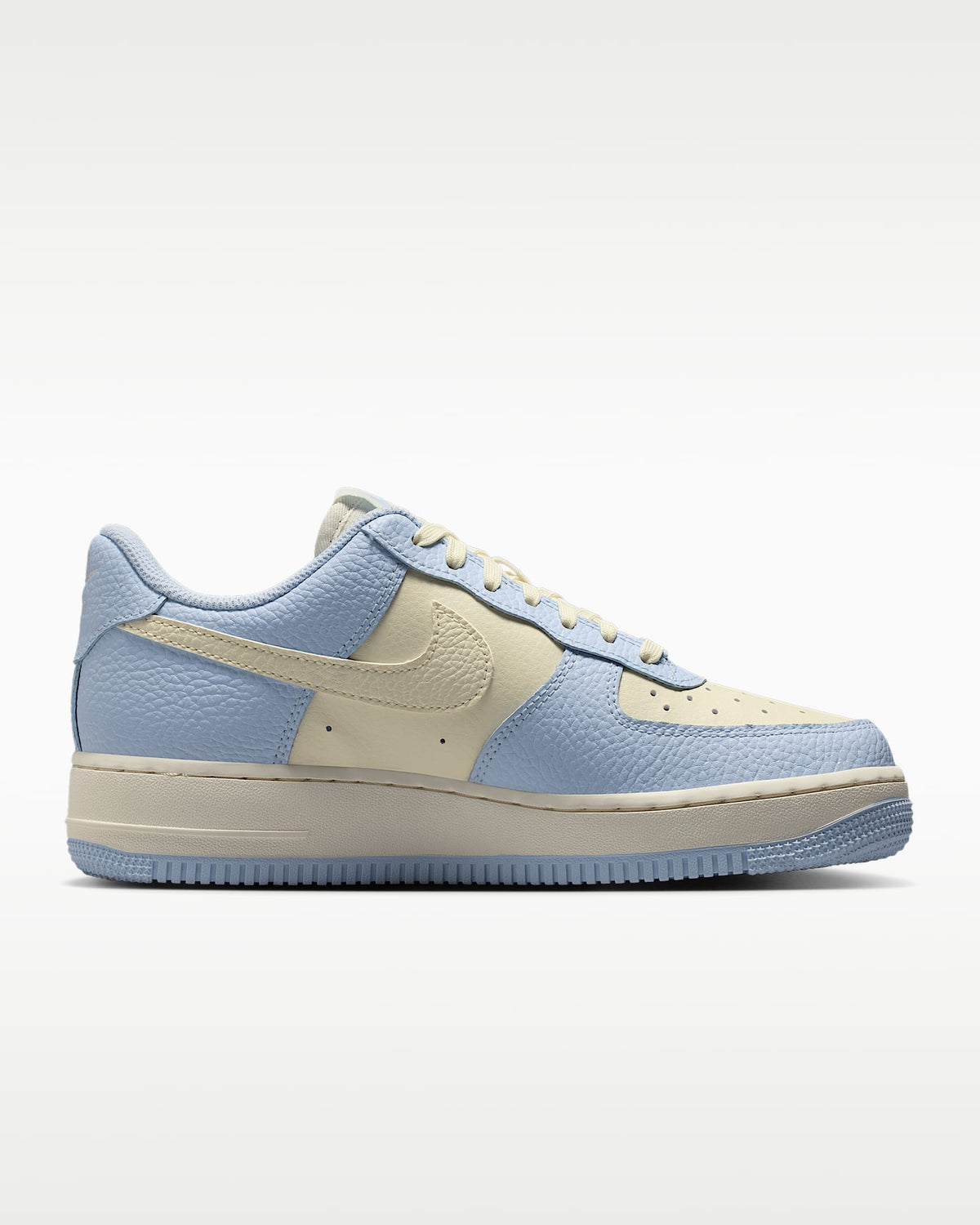 Nike Air Force 1 '07 Light Blue Cream Mini Swoosh Sneakers mens low top shoes