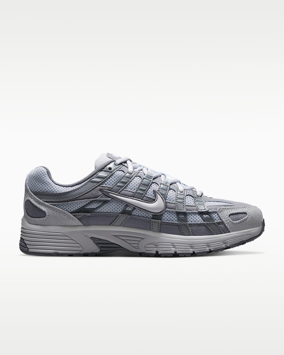 Nike P-6000 ¨C Light Grey / White Mesh Athletic Sneakers