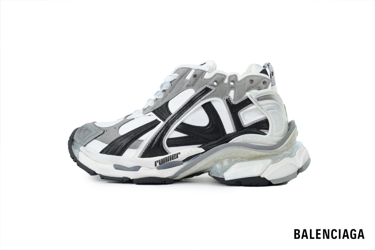 Balenciaga Runner men's shoes  women sneakers ¨C White, Black & Grey