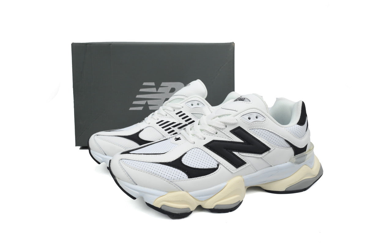 New Balance 9060 Women's & Men's Chunky Retro Sneakers - White, Black & Cream