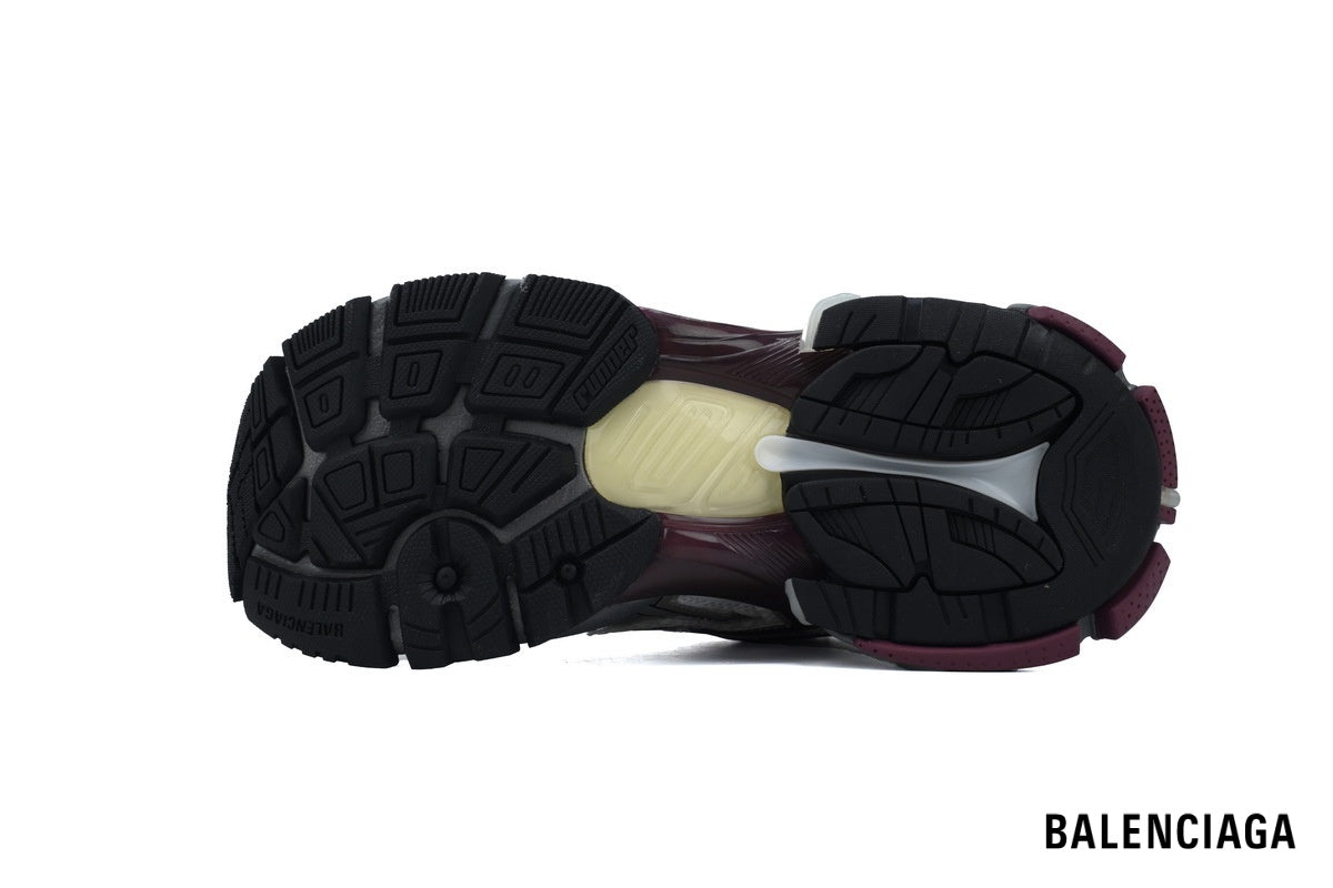 Balenciaga Runner men's shoes  women sneakers¨C White & Burgundy
