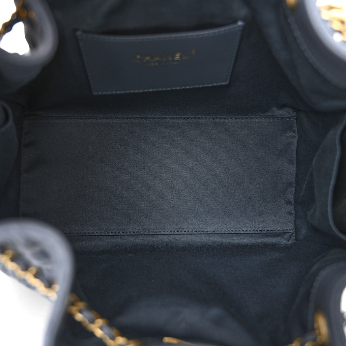 Suede Quilted Small Chanel 25 Handbag Blue