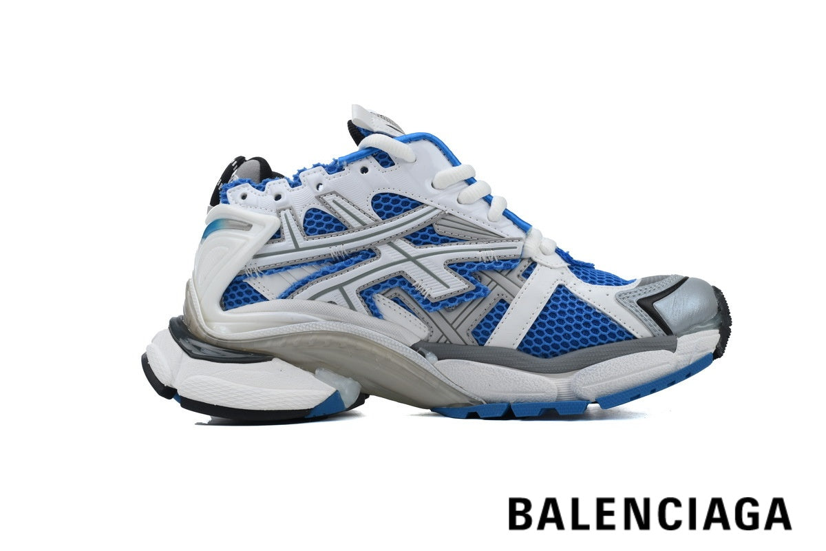 Balenciaga Runner men's shoes  women sneakers ¨C White & Blue