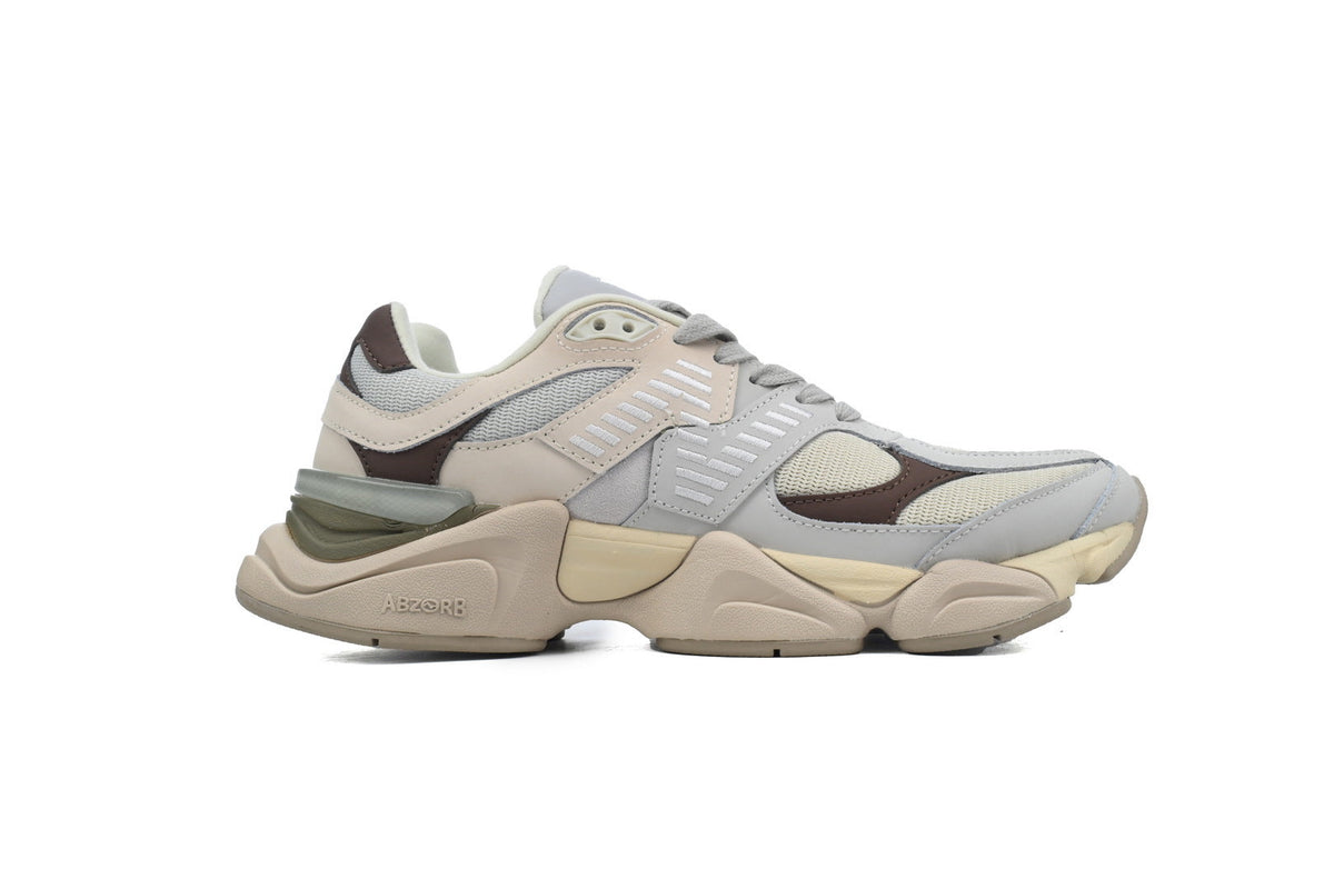 New Balance 9060 Women's & Men's Beige Grey Brown Chunky Retro Sneakers