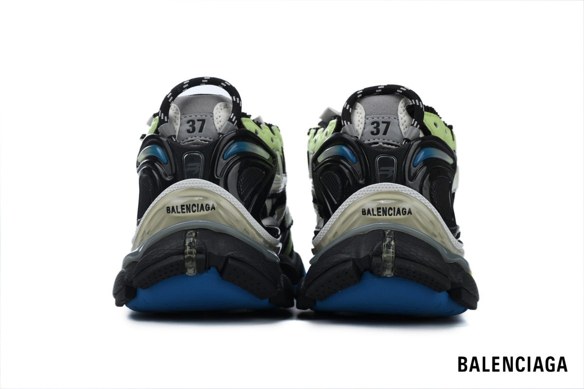 Balenciaga Runner men's shoes  women sneakers ¨C Black, Green & Blue