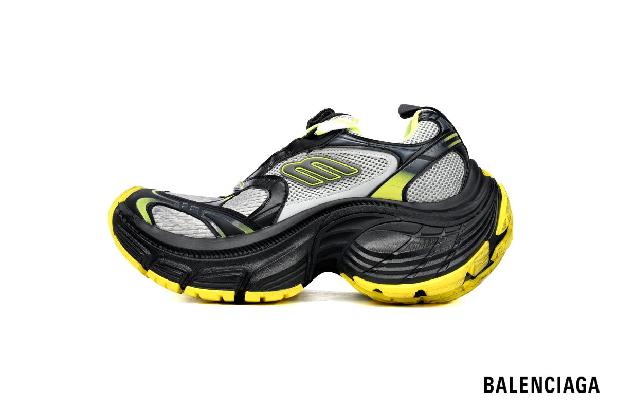 Balenciaga 10XL men's shoes  women sneakers ¨C Black, Grey & Yellow