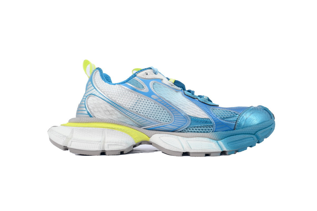 Balenciaga  men's shoes Track 3XL Sneaker ¨C Low-Top Chunky Sole runners Blue-to-yellow gradient