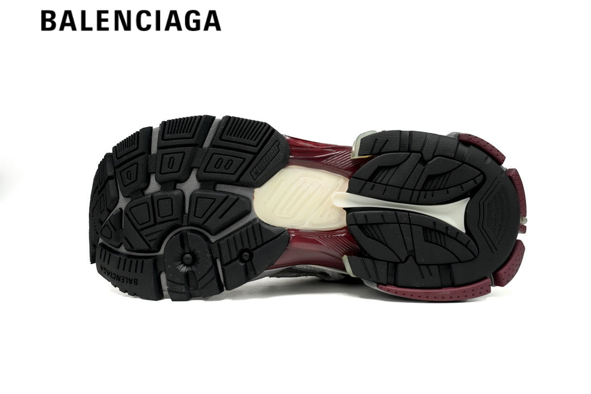 Balenciaga Runner men's shoes  women sneakers White Burgundy