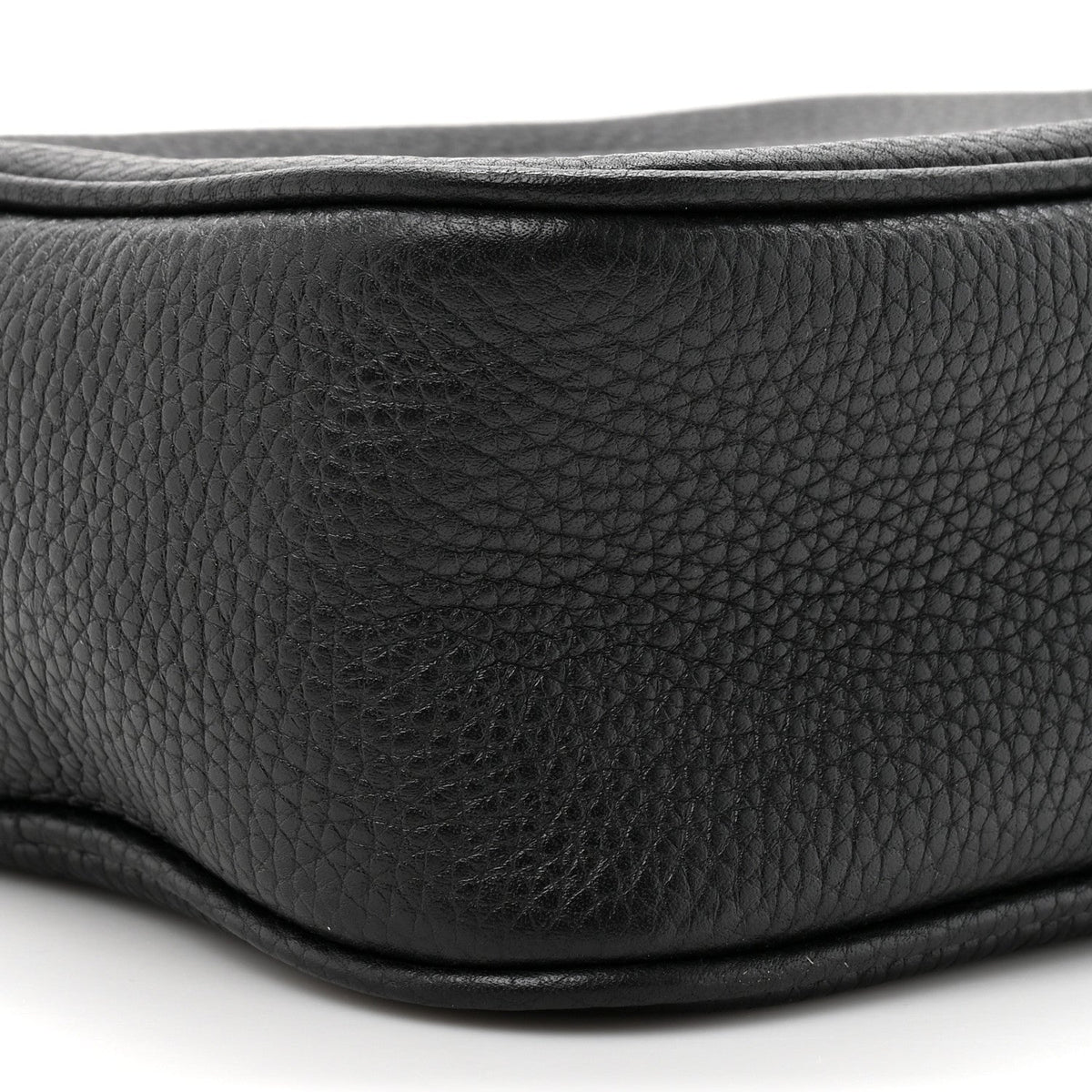 Pebbled Calfskin Small Soho Disco Bag Black