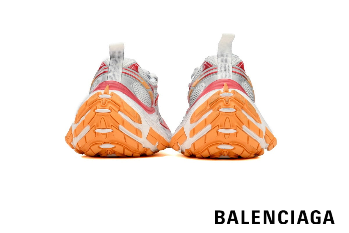 Balenciaga Runner men's shoes  women sneakers ¨C White, Red & Orange