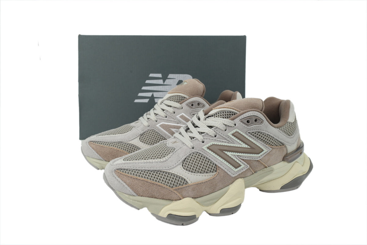 New Balance 9060 Women's & Men's Taupe Grey & Cream Chunky Retro Sneakers